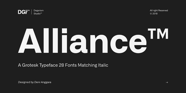 Шрифт Alliance